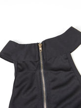 Back Zipper Off Shoulder Choker Neck Crop Top Black Cropped Sexy Casual Club Party 2017 Shirt Tee New Arrival