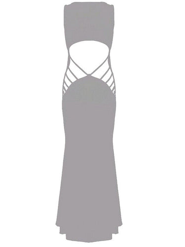 Backless Open Back Open Midi Dress Solid Color Red Grey Sexy Club Party Dresses Womens Summer 2016 Plus Size