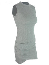 Bandage Wrap Sleeveless Tank Dress Women Knit Summer Grey Casual Dress High Quality Dress Girl Bodycon 2016 Fashion