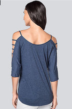 Batwing Shirt Off Shoulder Strappy Hollow Out Loose Blouse femme 2016 Cotton Navy Blue Womans Casual Summer Blouse Fashion
