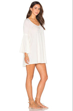 Bell Sleeve Loose Shift Dress New Arrivals 2017 Women Dresses Oversized Mini Short Dress Women Clothing Summer Fashion Casual