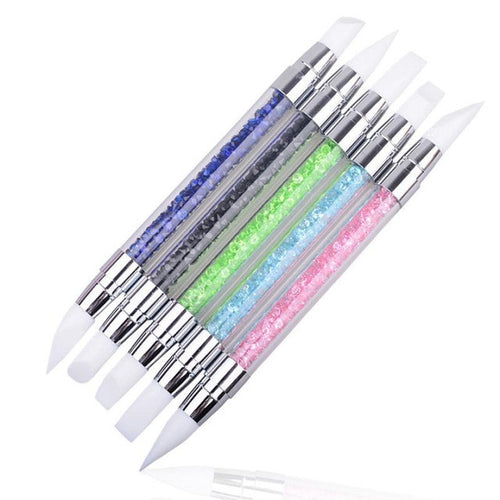 Best Price! 1Pcs Pencil Strass Head Nail Art Brush Nail Silicone Brushes With Acrylic Strap Acrylic + Silica Gel Material Anne