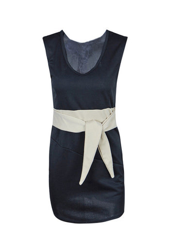 Big Front Big Belt Dress Elegant Bodycon Women Ladies Office Dress 2017 Summer Women Dresses Work Dress New Arrivals 2017