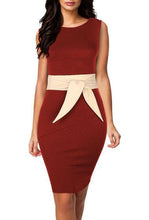 Big Front Big Belt Dress Elegant Bodycon Women Ladies Office Dress 2017 Summer Women Dresses Work Dress New Arrivals 2017