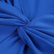 Big Size Xxl Bell Flare Elegant Lady Front Slit Ruched Long Blouse V Neck Fashion Blue 2016 Summer Top Oversized Lady
