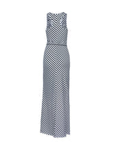 Black And White Striped Tank Sleeveless Women Long Maxi Dress Girl Casual 2016 Sundress Fashion Tassel Ladies Dress With Belt