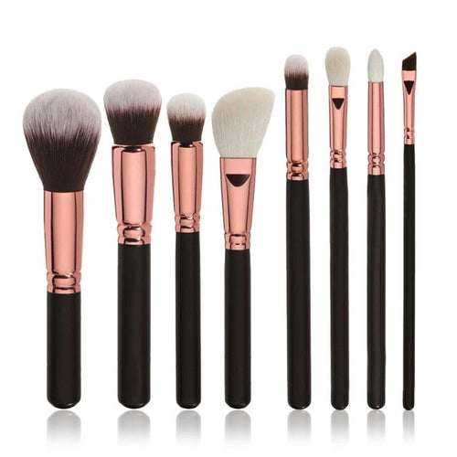 Black Color 100% new and high quality 8pcs Cosmetic Makeup Brush Blusher Eye Shadow Brushes Set Kit makeup free shipping Anne