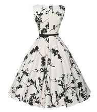 Black Flower Print Dress With Belt Pleated Skater Women Dress Women Summer Girl Casual Dress 2016 High Quality