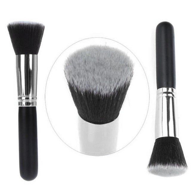 Black+Golden Color Makeup Brush Cosmetic Brushes Kabuki Face Nose Powder Foundation Tool pincel base Anne