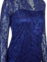 Black V-Neck Slim Blue Solid Party Dresses Lace Full Sleeve Floor Length Dress 2017 Women Dress Summer 2017 Fall Autumn