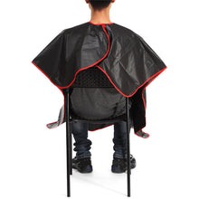 Black with red edge paste collar hair cloth Cutting Hair Waterproof Cloth Salon Barber Gown Cape Hairdressing Hairdresser Capes