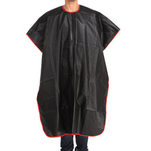 Black with red edge paste collar hair cloth Cutting Hair Waterproof Cloth Salon Barber Gown Cape Hairdressing Hairdresser Capes