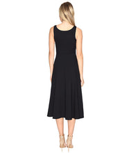 Blooming Jelly Black Sleeveless O-Neck Dress Drapped Solid Swing Mid-calf Casual Dress Women Summer Dresses 2017