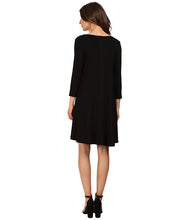Blooming Jelly Half Sleeves Black O-Neck Dress Knee Length A-Line Solid Casual Summer Dresses 2017