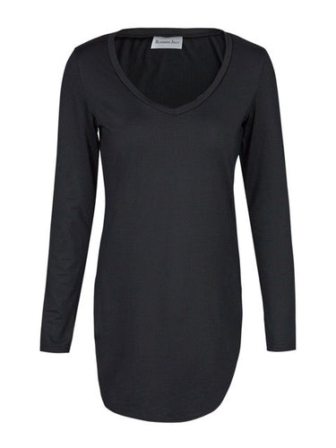 Blooming Jelly Long 2017 Double Side Slit Casual Tops Female Shirt Women Simple Autumn Top Black Blouse Female Shirt