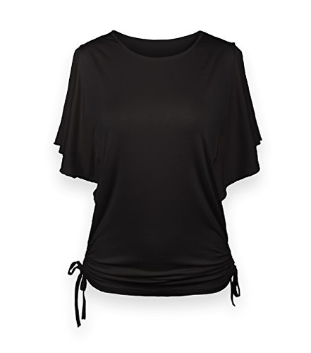 Blooming Jelly O-Neck Black Blouse Batwing Tops For Women Casual Summer Shirt 2017