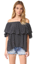 Blooming Jelly Ruffle Black Blouse Polka Dot Blouse Off Shoulder Top Women Tops And Blouses 2017 New Fashion