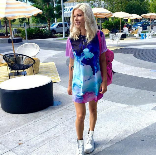 Blue Print Summer Dress Causal Women Clothing Vestidos Vestido Robe 2015 Women Mini Dress Summer Style Plus Size Dresses