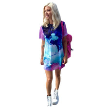 Blue Print Summer Dress Causal Women Clothing Vestidos Vestido Robe 2015 Women Mini Dress Summer Style Plus Size Dresses
