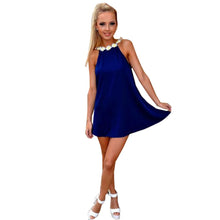 Blue Summer Dress Flower Chiffon Women Dress Backless Lace Dresses Women Clothing Vestido Summer Style Vestidos De Renda Robe