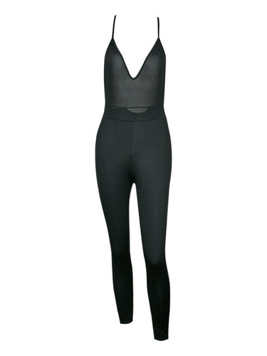 Bodysuit Black Club Jumpsuit Women Cotton Summer Solid Sexy Jumpsuits New Fashion Romper Wholesale Cut out Bodycon Strappy Thong