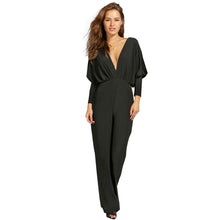 Bodysuit Jumpsuit Black Deep V-Neck Women Femme Backless Long Sleeve Romper Summer Style Rompers Womens Jumpsuit Overalls