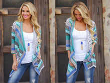 Boho Autumn Causal Sweater Knitted Cardigan Women Long Cardigans Blue Red Knitting Ethnic Ladies Autumn Oversize Open Front