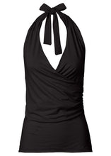 Bow Black Orange Ruched Women Sexy Blouse Solid V-Neck Sleeveless Halter Blouse 2017 Fashion Ladyies Fall Top Autumn Sexy Blouse