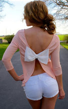 Bow Sexy Backless Women Blouses Tops Long Sleeve Casual Women Clothing Pink Blouse Butterfly New Fall Fashion Ladies Tops
