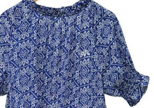 Casual Blue Women Dress Mini Summer Dresses Elastic Waist Vestidos Femininos Roupas Femininas Rendas Do Dress Vestido