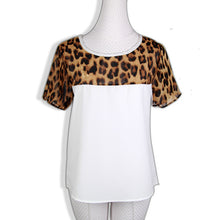 Casual Chiffon Blouse Women Leopard Plus Size Women Clothing Blusas Femininas 2015 White Shirt Roupas Femininas Women Tops