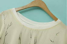 Casual Chiffon Women T Shirt Women Tops Pullover Birds Female Shirts Printed Roupas Blusas Camisas Femininas