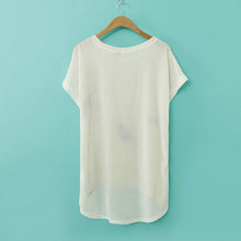 Casual Chiffon Women T Shirt Women Tops Pullover Birds Female Shirts Printed Roupas Blusas Camisas Femininas