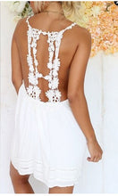 Casual Lace Spaghetti Strap Dress White Sleeveless Summer Dress For Women Summer Dress 2015 Vestido Vestidos Sexy Dresses