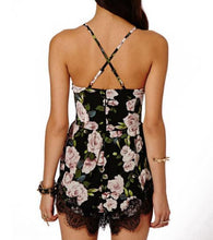 Casual Sexy Black Floral Jumpsuit Women Rompers Womens Jumpsuit Lace Trim Bodysuit Playsuit Onesie Macacao Feminino