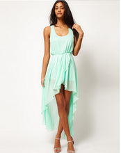 Casual Summer Dress 2015 Dresses Tank Sleeveless Women Chiffon Dress With Lining Plus Size Vestido Vestidos Dress Summer Style