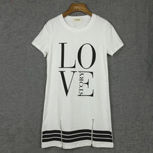 Casual Summer Dress Letter Love Mini Dress Women Dress Robe White Dresses Vetement Femme Vestido De Festa Ropa Mujer Vestidos