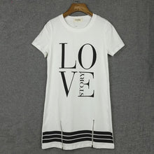 Casual Summer Dress Letter Love Mini Dress Women Dress Robe White Dresses Vetement Femme Vestido De Festa Ropa Mujer Vestidos