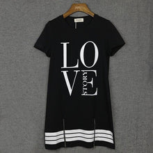 Casual Summer Dress Letter Love Mini Dress Women Dress Robe White Dresses Vetement Femme Vestido De Festa Ropa Mujer Vestidos