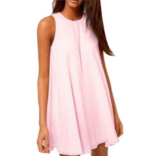 Casual Summer Dress Style Summer Women Dress Mini Loose Dress O-Neck Ruffles Sleeveless 2015 Vestido Vestidos Sexy Dresses