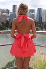 Casual Summer Style Summer Dress 2015 Lace Women Dress Halter Pink Bowknot Ruffles Dresses Women Clothing Vestido VestidosRobe