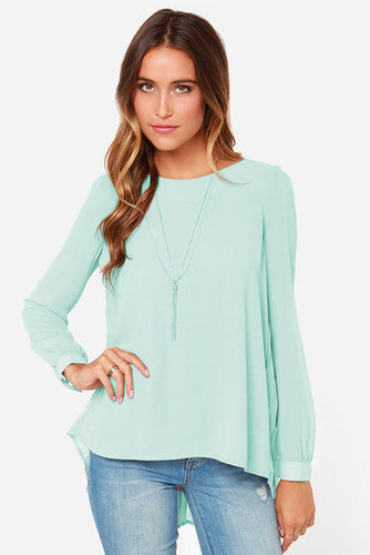 Casual Tops Loose O-Neck Women White ruched Blouse high low blouse Women Tops Blouses Fashion Ladies Summer TOP Blouses