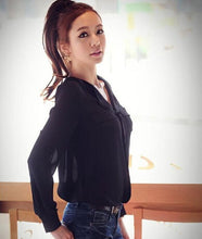 Casual Women Chiffon Blouse Ladies Tops Long Sleeve Women White Blouses Blusas Femininas 2014 Camisas Femininas Shirt Women