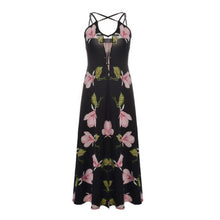 Chiffon Long Dress Vintage Women Maxi Dress Vestidos Longos Black Summer Dress Vestido Longo Robe Ropa Mujer Vetement Femme