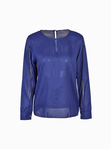 Chiffon Slit Sleeve Women Elegant Womans Casual Summer Blouse Ladies Office Shirts Wear To Work High Quality Blouse 2016