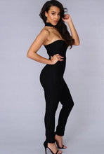 Choker Black Strapless Jumpsuit Sexy Club Party One Piece Outfits Long Jumpsuits For Women Bodycon Romper Playsuit Overall