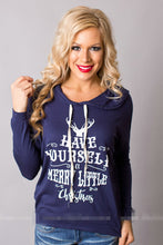 Christmas Letter Print Hooded Have Yourself Merry Little Christmas Blouse Shirt Full Sleeve Casual Top Women 2016 Autumn Blouse
