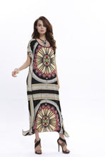 Circle Geometric Print Handkerchief Square Dress Fashion Lady Summer Vintage Long Maxi Dress High Quality Dress 2016 New Arrival