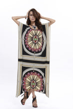 Circle Geometric Print Handkerchief Square Dress Fashion Lady Summer Vintage Long Maxi Dress High Quality Dress 2016 New Arrival