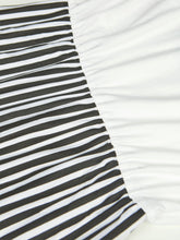 Circle Letter Print Tshirt Dress Summer Casual Vertical Striped Print Women Dress Girl One Pieces Bodycon Patchwork 2 In 1
